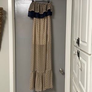 Strapless multi color summer dress